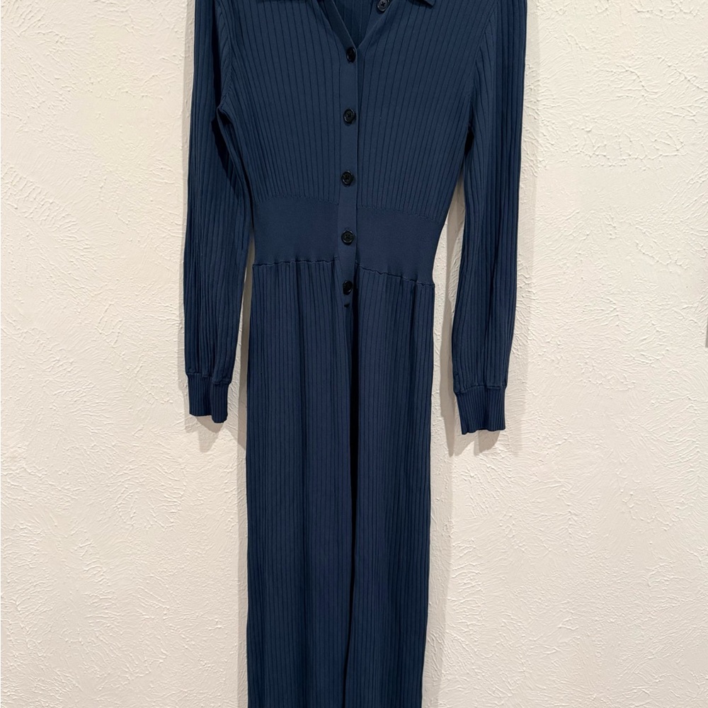 J. Crew Dark Turquoise / Blue Ribbed Jumpsuit